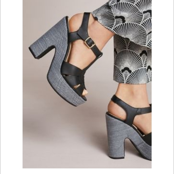 NWOT Anthropologie T-strap Platforms - Picture 12 of 12